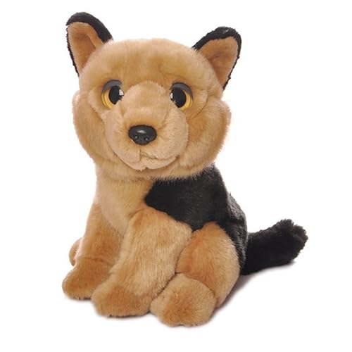 MZICXV Simulation Welpen-Plüschpuppe, Verschiedene Rassen, Welpen-Plüschspielzeug, weich und niedlich, Begleiter, Geschenk, Heimdekoration(Black) von MZICXV
