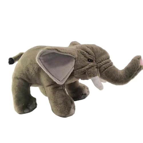MZICXV Simulation der Tierwelt, Amazonas-Dschungelefant, Grauer asiatischer Elefant, Plüschpuppe, Geschenk zur Früherziehung (Elephas Maximus Linnaeus) von MZICXV