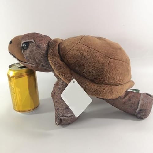MZICXV Simulation des Meereswelttiers, kaffeebraun, Dunkelbraun, kleine Plüschpuppe, Geschenk zur Früherziehung (Chelonia spp.)(Dark Brown(29cm)) von MZICXV