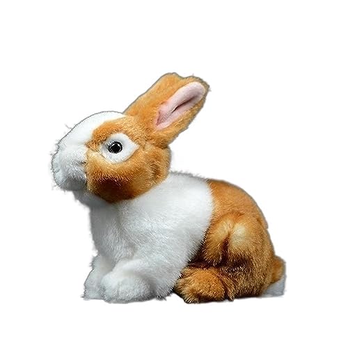 MZICXV Simulation gelbes süßes niederländisches Kaninchen-Plüschtier, weiche Puppe, Hasenpuppe, Geschenk von MZICXV