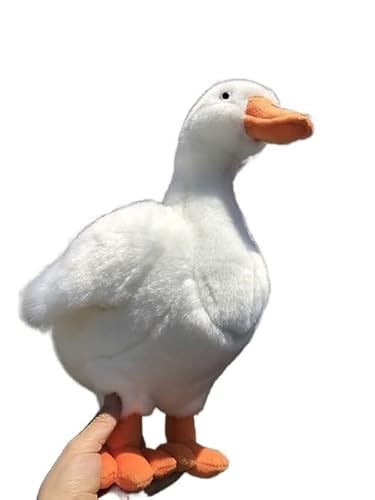 MZICXV Simulation große weiße Gans-Plüschpuppe, niedliches kleines Tier-Plüschspielzeug, weich und niedlich, Früherziehung, Geschenk, Heimdekoration von MZICXV