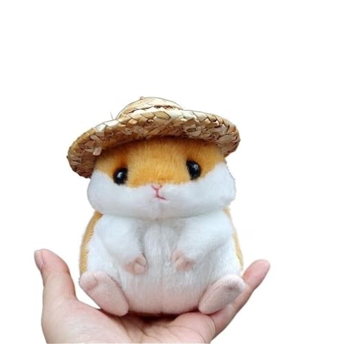 MZICXV Simulation kleine Hamster Plüsch Puppe kleine Tier Plüsch Spielzeug weich und niedlich 's Geschenk Anhänger(Orange) von MZICXV