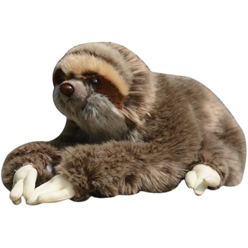 MZICXV Simulation niedliche Dreifinger-Faultier-Plüschpuppe, weiches und niedliches Tierpuppen-Geburtstagsgeschenk von MZICXV