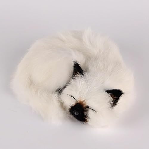 MZICXV Simulation niedliche Katze Plüschtiere Heimtextilien Tierauto-Einrichtungsmodelle Kindergeschenke(White) von MZICXV