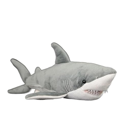 MZICXV Simulation niedlicher weißer Hai Puppe Hai Plüschtier weiches und süßes Tierpuppenmodell von MZICXV