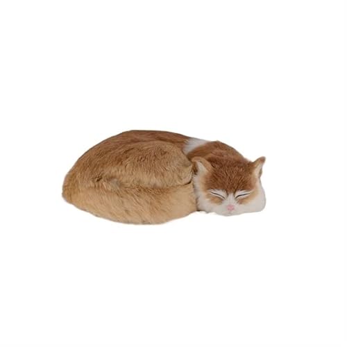 MZICXV Simulation süße Katze schlafende Katze Plüschtier Tier Heimtextilien Kindergeschenk(Metallic) von MZICXV