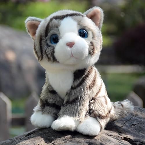 MZICXV Simulation süße Plüsch Puppe Spielzeug Puppe Stoffpuppe kann EIN Sound-Kätzchen weich und niedliches Geschenk for Machen(Grey) von MZICXV