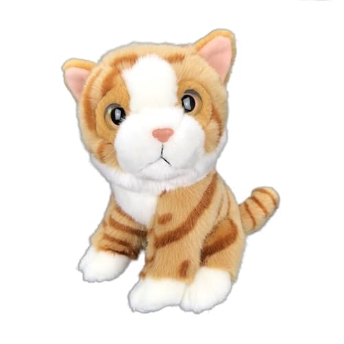 MZICXV Simulation süße Plüschtier Haustier Puppe süße Haustier Kätzchen Puppe weiches und süßes Geschenk(Brown) von MZICXV