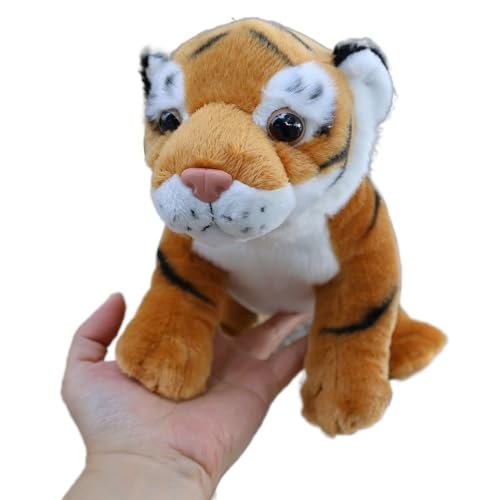 MZICXV Simulation süße Tigerjunges Puppe Super weiche kleine Tiger Plüschtier weiche und süße Geschenkpuppe von MZICXV