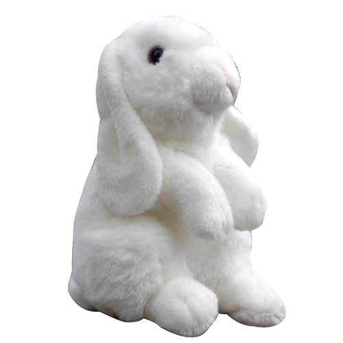 MZICXV Simulation süße große weiße Kaninchen Plüsch Puppe Hängeohr Kaninchen Puppe Kaninchen Puppe weich und niedlich 's Geburtstagsgeschenk von MZICXV