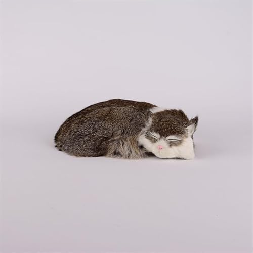 MZICXV Simulation süße schlafende Katze Plüschtier Tier Heimtextilien Begleiter Geschenk(Grey) von MZICXV