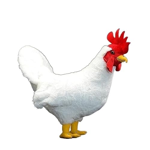 MZICXV Simulation süße weiße Hahn Plüschtier weiche Puppe Puppe MZICXV Simulation süße weiße Hahn Plüschtier weiche Puppe Puppe von MZICXV