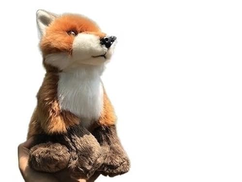 MZICXV Simulation super süßes Rotfuchs-Plüschtier, Rotfuchs-Tier-Plüschpuppe, weich und niedlich, Geschenk, Heimdekoration(Brown) von MZICXV