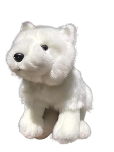 MZICXV Simulation super süßes Rotfuchs-Plüschtier, Rotfuchs-Tier-Plüschpuppe, weich und niedlich, Geschenk, Heimdekoration(White) von MZICXV