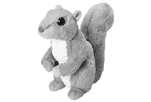 MZICXV Simulationstier, PP-Baumwolle, süßes kleines Eichhörnchen, nordamerikanisches Grauhörnchen, Plüschpuppe, beruhigendes Geschenk for die Früherziehung (Sciuridae) von MZICXV