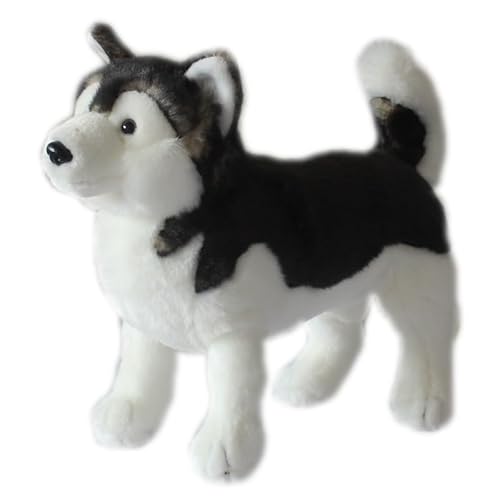 MZICXV Simulierte Alaska-Hund-Plüschpuppe, Schlittenhund-Welpen-Plüschspielzeug, weiches und niedliches Geschenk for die frühe Bildung, Heimdekoration von MZICXV