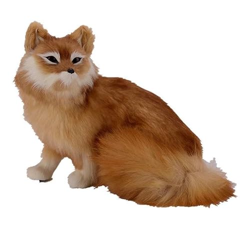 MZICXV Simulierte Fuchs-Plüschtiere, Heimtextilien mit Tiermotiven, Fotografie-Requisiten, Kunsthandwerk, Kindergeschenke von MZICXV