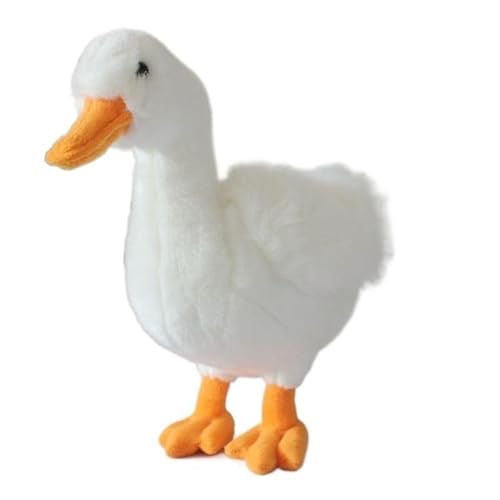 MZICXV Simulierte Huhn- und Entlein-Plüschpuppe, Tier-Plüschtier, weicher und niedlicher Begleiter, Geschenk, Heimdekoration(White) von MZICXV