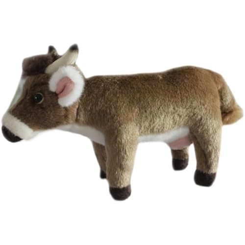 MZICXV Simulierte Kalb-Plüschpuppe, tierisches Stierkampf-Plüschtier, weiches und süßes Begleitergeschenk, Heimdekoration von MZICXV