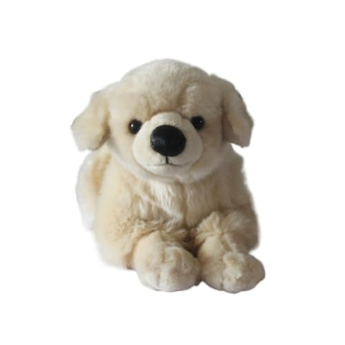 MZICXV Simulierte Labrador Retriever Plüschpuppe Tier Retriever Welpe Hund Plüschtier Weich und niedlich Begleitgeschenke for die Heimdekoration(Beige) von MZICXV