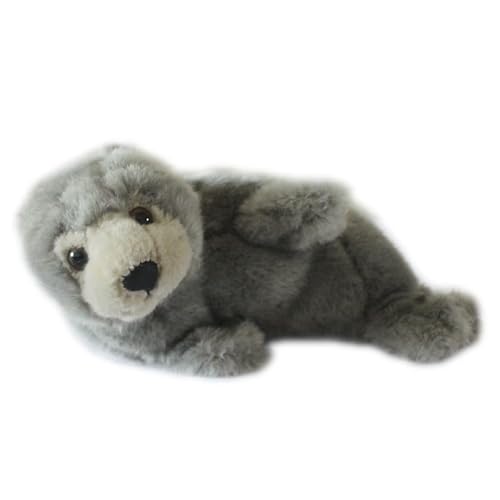 MZICXV Simulierte Seehund-Robben-Plüschpuppe, Meerestier-Plüschtier, weicher und niedlicher Begleiter, Geschenk, Heimdekoration(Grey) von MZICXV