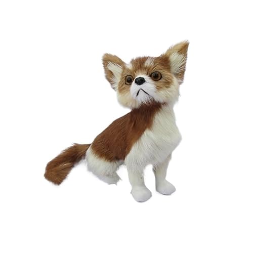 MZICXV Simulierte Welpenornamente, süße und süße Hunde, Moderne Innendekorationen, kreatives Tiermodellhandwerk, Kindergeschenke(White) von MZICXV