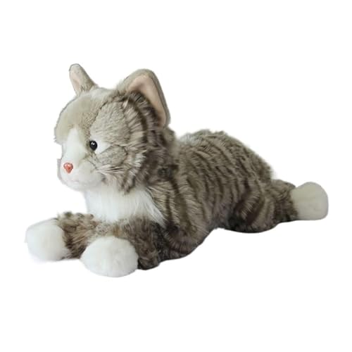MZICXV Simulierte graue Zibet-Plüschpuppe, Kätzchen-Plüschspielzeug, weicher und niedlicher Begleiter, Geschenk, Heimdekoration MZICXV Simulierte graue Zibet-Plüschpuppe, Kätzchen-Plüschspielzeug, weicher und niedlicher Begleiter, Geschenk, Heimdekoration von MZICXV