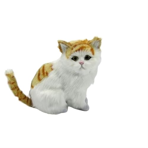 MZICXV Simulierte niedliche Katzen-Plüschtiere, Heimtextilien mit Tiermotiv, Begleitergeschenke for(Brass) von MZICXV
