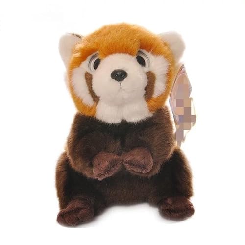 MZICXV Simuliertes kleines Waschbär-Plüschtier, rote Panda-Plüschpuppe, weich und niedlich, Begleiter, Geschenk, Heimdekoration(Brown) von MZICXV