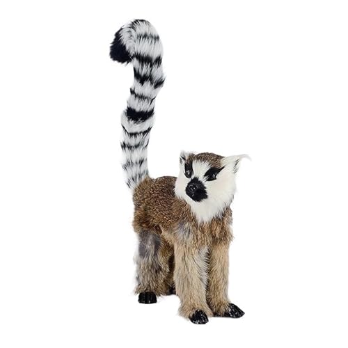 MZICXV Simuliertes statisches Lemur-Modell, weiches und niedliches Affen-Plüschtier, Begleitergeschenk for, Heimdekoration von MZICXV