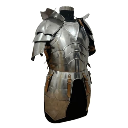 Mittelalterliches Ritter-Halbkörperpanzer-Set, tragbares LARP-Kostüm, Fantasy-Abenteurer-Söldner-Plattenrüstung for Theater, Renaissance-Messen(A) von MZICXV