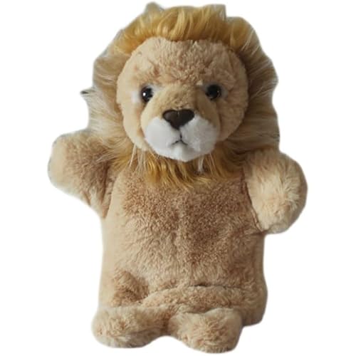 Simulation Kleiner Löwe Handpuppe Puppe Tier Löwe Bauchredner Plüschtier Eltern-Spiel Frühkindliche Bildung Requisiten Kindergeschenk von MZICXV