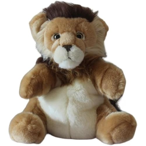 Simulation Kleiner Löwe Handpuppe Spielzeug Eltern-Spiel Frühe Bildung Requisiten Tier Bauchredner Plüschtier Weich und niedlich 's Begleiter Geschenk von MZICXV