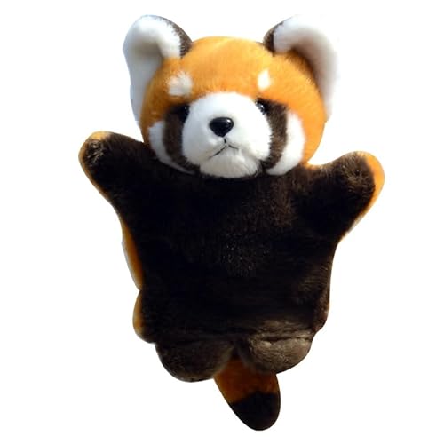 Simulation Niedlicher Waschbär Handpuppe Plüschtier Roter Panda Puppe Stoffpuppe Bauchrednerpuppe Tierkomfortpuppe von MZICXV