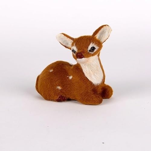 Simulation niedlicher Hirsch Plüschtier Mini Tier Elch Heimtextilien Kreatives Geschenk for(A(8x3.5cm)) von MZICXV