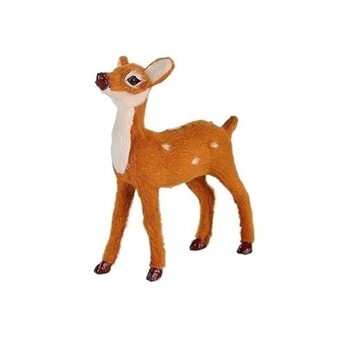 Simulation niedlicher Hirsch Plüschtier Mini Tier Elch Heimtextilien Kreatives Geschenk for(B(11x11cm)) von MZICXV