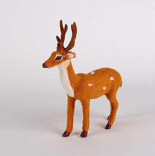 Simulation niedlicher Hirsch Plüschtier Mini Tier Elch Heimtextilien Kreatives Geschenk for(C(14x16cm)) von MZICXV