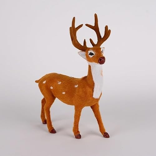 Simulation niedlicher Hirsch Plüschtier Mini Tier Elch Heimtextilien Kreatives Geschenk for(D(22x27cm)) von MZICXV