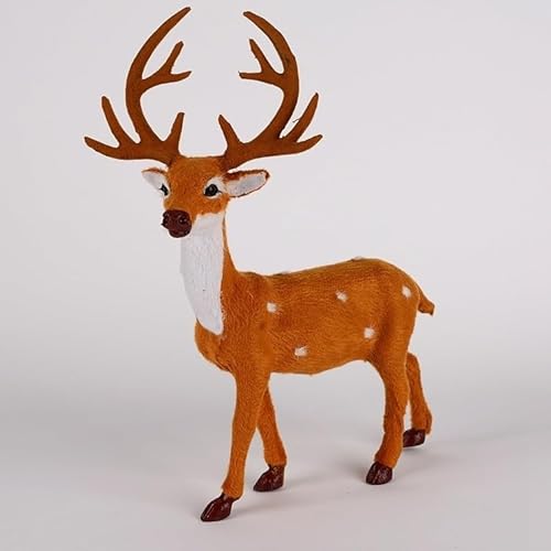 Simulation niedlicher Hirsch Plüschtier Mini Tier Elch Heimtextilien Kreatives Geschenk for(E(23x31cm)) von MZICXV