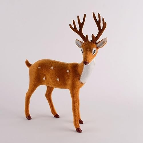 Simulation niedlicher Hirsch Plüschtier Mini Tier Elch Heimtextilien Kreatives Geschenk for(G(22x27cm)) von MZICXV