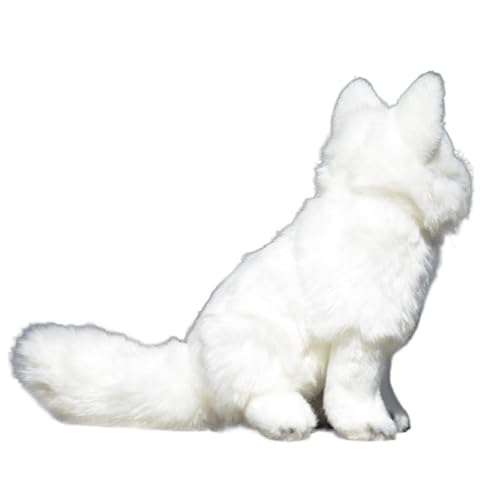 Simulation süße Fuchs Plüsch Puppe weiße Fuchs Puppe Polarfuchs Spielzeug Dekoration Tier Modell weich und niedlich 's Geschenk von MZICXV