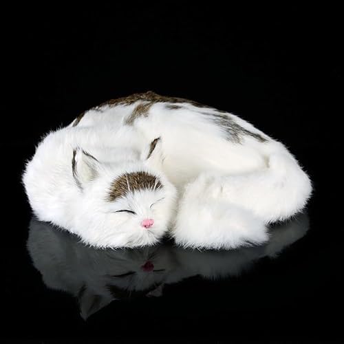 Simulation süße schlafende Katze Plüschtier Tier Kätzchen Modell Geschenk Heimtextilien Begleiter Geschenk(Multi-Colored) von MZICXV