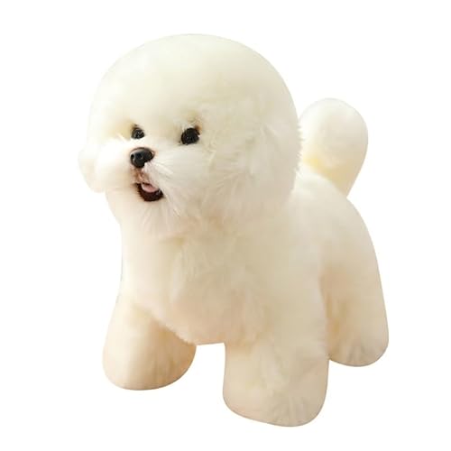 Simuliertes Bichon Frise Plüschtier, weiche und süße Welpenstoffpuppe, Begleitergeschenk for, Heimdekoration Simuliertes Bichon Frise Plüschtier, weiche und süße Welpenstoffpuppe, Begleitergeschenk for, Heimdekoration von MZICXV