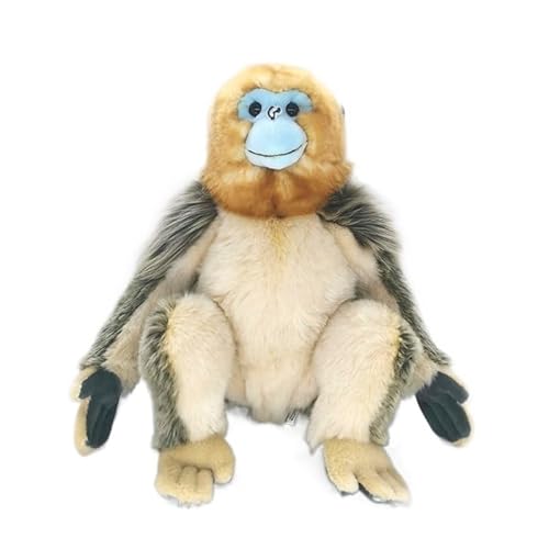 Simuliertes Sichuan Golden Monkey Plüschtier, süße Shennongjia Golden Monkey Doll, weiches und süßes Puppengeschenk von MZICXV