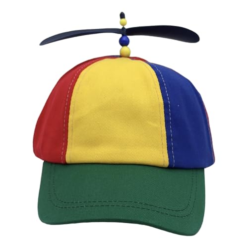 MZRAN Baseballmütze mit Regenbogen-Propellermotiv, Uni, lustiger Hut für Kinder, Party, Kopfbedeckung für Geburtstagsfeiern und Schulveranstaltungen von MZRAN