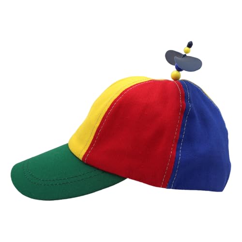 MZRAN Baseballmütze mit Regenbogen-Propellermotiv, Uni, lustiger Hut für Kinder, Party, Kopfbedeckung für Geburtstagsfeiern und Schulveranstaltungen MZRAN Baseballmütze mit Regenbogen-Propellermotiv, Uni, lustiger Hut für Kinder, Party, Kopfbedeckung für Geburtstagsfeiern und Schulveranstaltungen von MZRAN