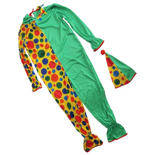 MZRAN Clown Rollenspiel Cosplay Kostüm Outfit Halloween Verkleiden Set Overall Perücken Kopfbedeckung Overall Erwachsene Clown Kostüm MZRAN Clown Rollenspiel Cosplay Kostüm Outfit Halloween Verkleiden Set Overall Perücken Kopfbedeckung Overall Erwachsene Clown Kostüm von MZRAN
