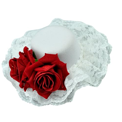 MZRAN Fascinator mit Rosenblüten, Kopfbedeckung, stilvoller Fascinator, Hut, Dekoration, Charme für Frauen und Mädchen, Cosplay, Party, Fascinator Kopfschmuck MZRAN Fascinator mit Rosenblüten, Kopfbedeckung, stilvoller Fascinator, Hut, Dekoration, Charme für Frauen und Mädchen, Cosplay, Party, Fascinator Kopfschmuck von MZRAN