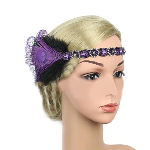 MZRAN Flapper Stirnband Maskerade Kopfschmuck Feder Kopfschmuck Frau Karneval Kopfschmuck Federn Gatsbys Kopfschmuck MZRAN Flapper Stirnband Maskerade Kopfschmuck Feder Kopfschmuck Frau Karneval Kopfschmuck Federn Gatsbys Kopfschmuck von MZRAN