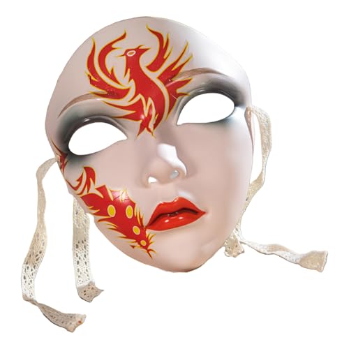 MZRAN Handbemaltes Halloween-Kostüm für Damen und Herren, Maskerade, Maskerade, Vollgesicht zur Dekoration MZRAN Handbemaltes Halloween-Kostüm für Damen und Herren, Maskerade, Maskerade, Vollgesicht zur Dekoration von MZRAN